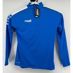 Capelli Sport Madison 1/4 Zip Technical Training Top Blue Women's Large NWT